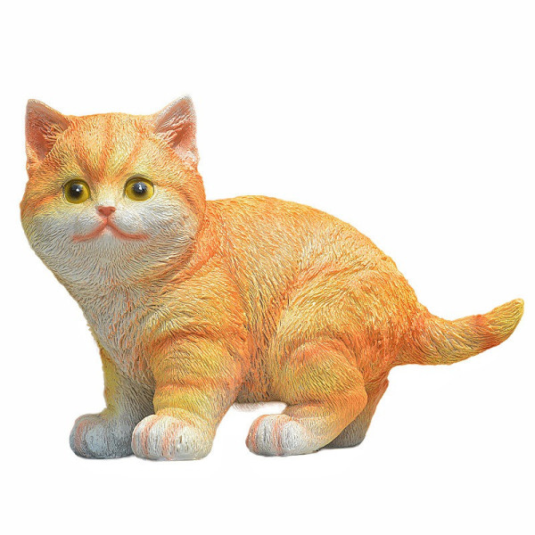 屋外用猫の置物 樹脂製