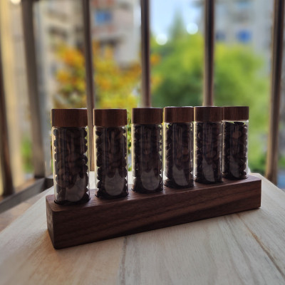 くるみ珈琲豆シングル小分けボトル陳列缶