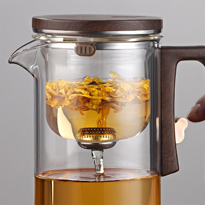 Magnetic Suction Filter Glass Tea Pot